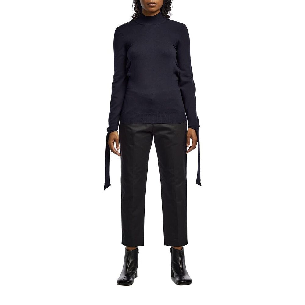 Meryll Rogge Mock Neck Sweater w/Open Back Navy SM